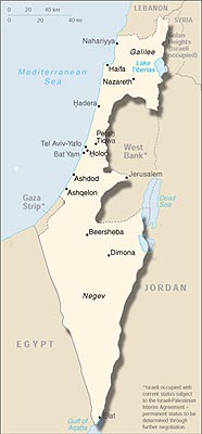 Map of Israel